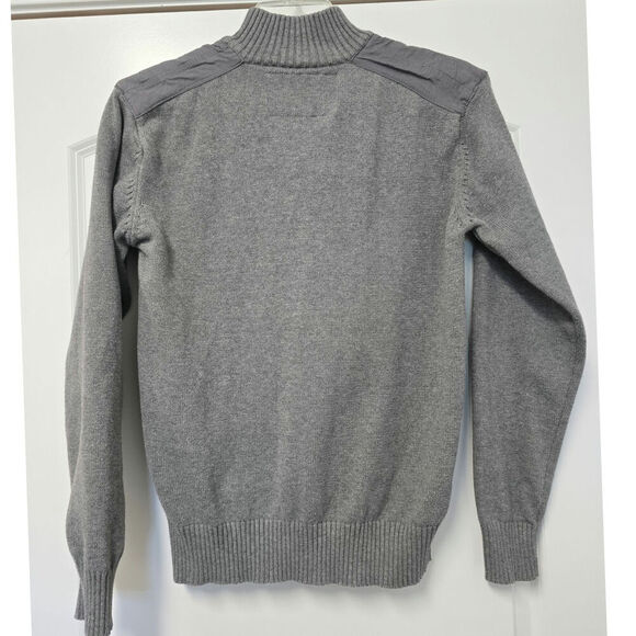 Marc Ecko Cut & Sew Deadly Threads Gray Quarter Zip Pullover Sweater Size Large - Picture 2 of 5